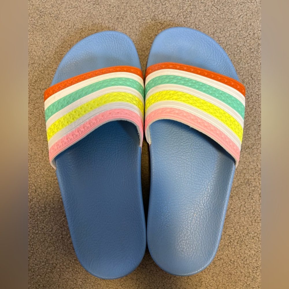 Rare Colourway Adidas  Striped Slides